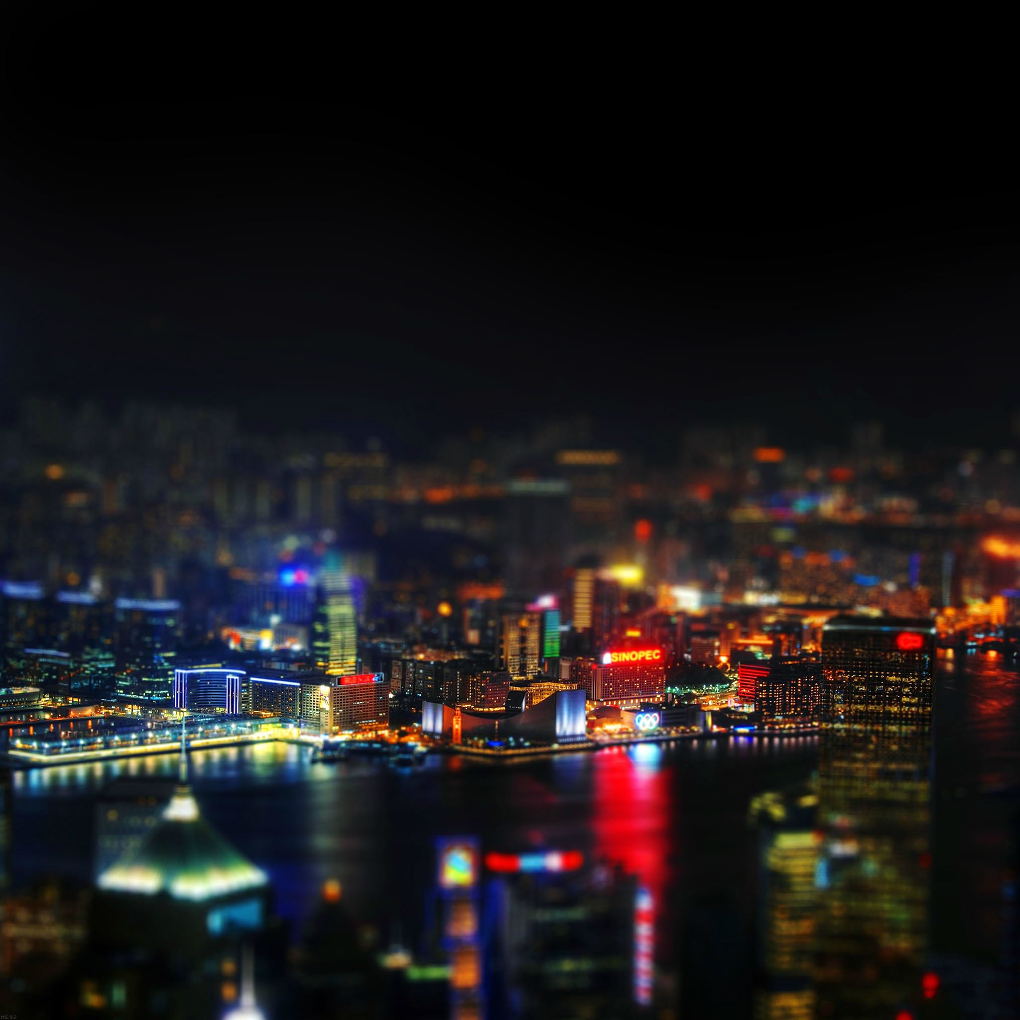Hongkong Night Cityscapes Lights iPad Air wallpaper 