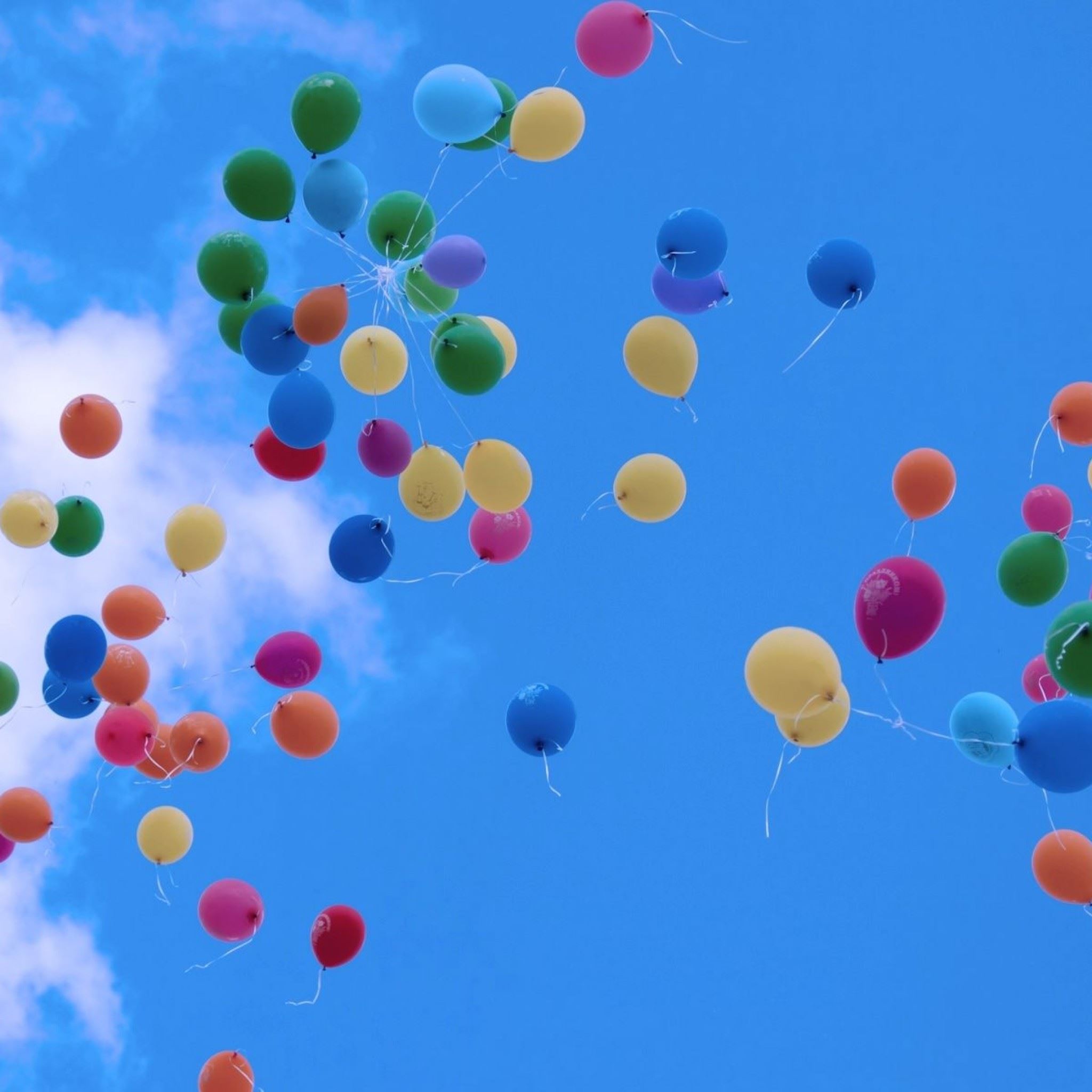 Colorful Balloons In The Sky iPad Air wallpaper 