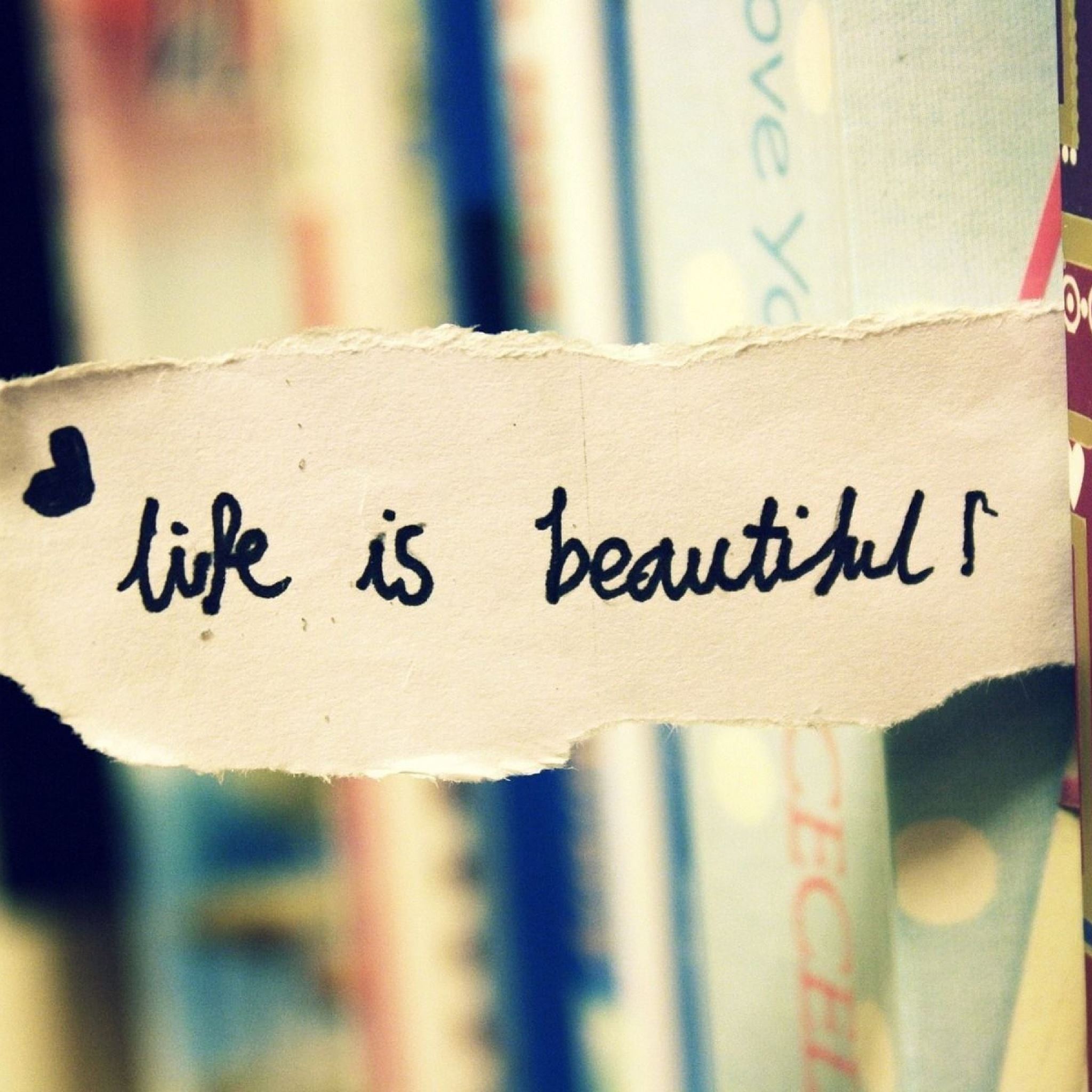 Life Is Beautiful Bookmark iPad Air wallpaper 