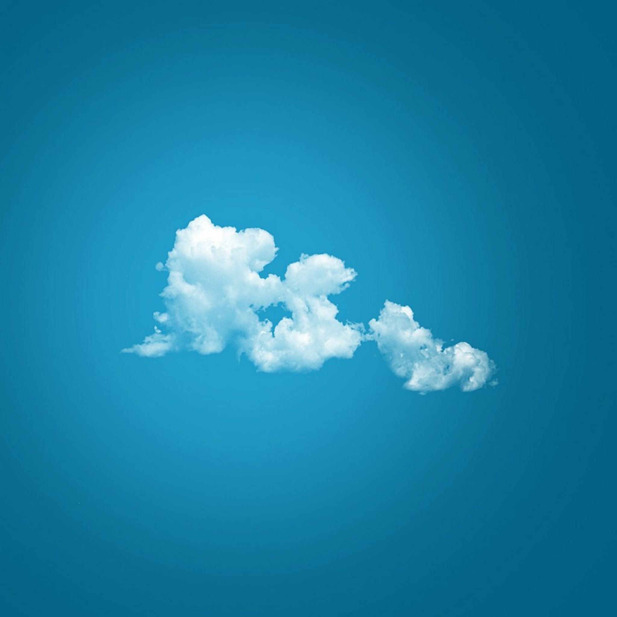Fluffy Cloud on Blue Sky iPad Air wallpaper 