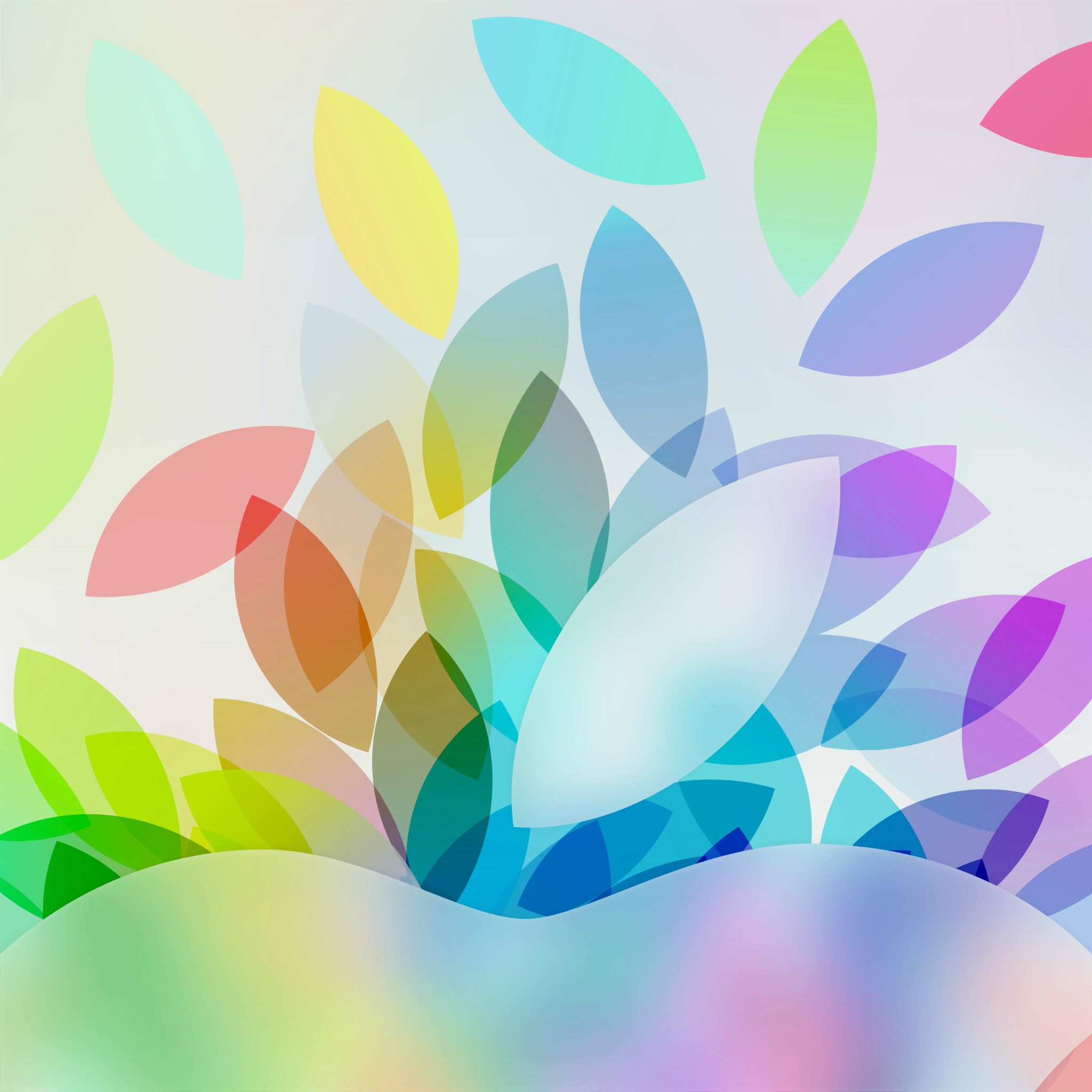 Apple Logo Colorful leaves Gradation Art iPad Air wallpaper 