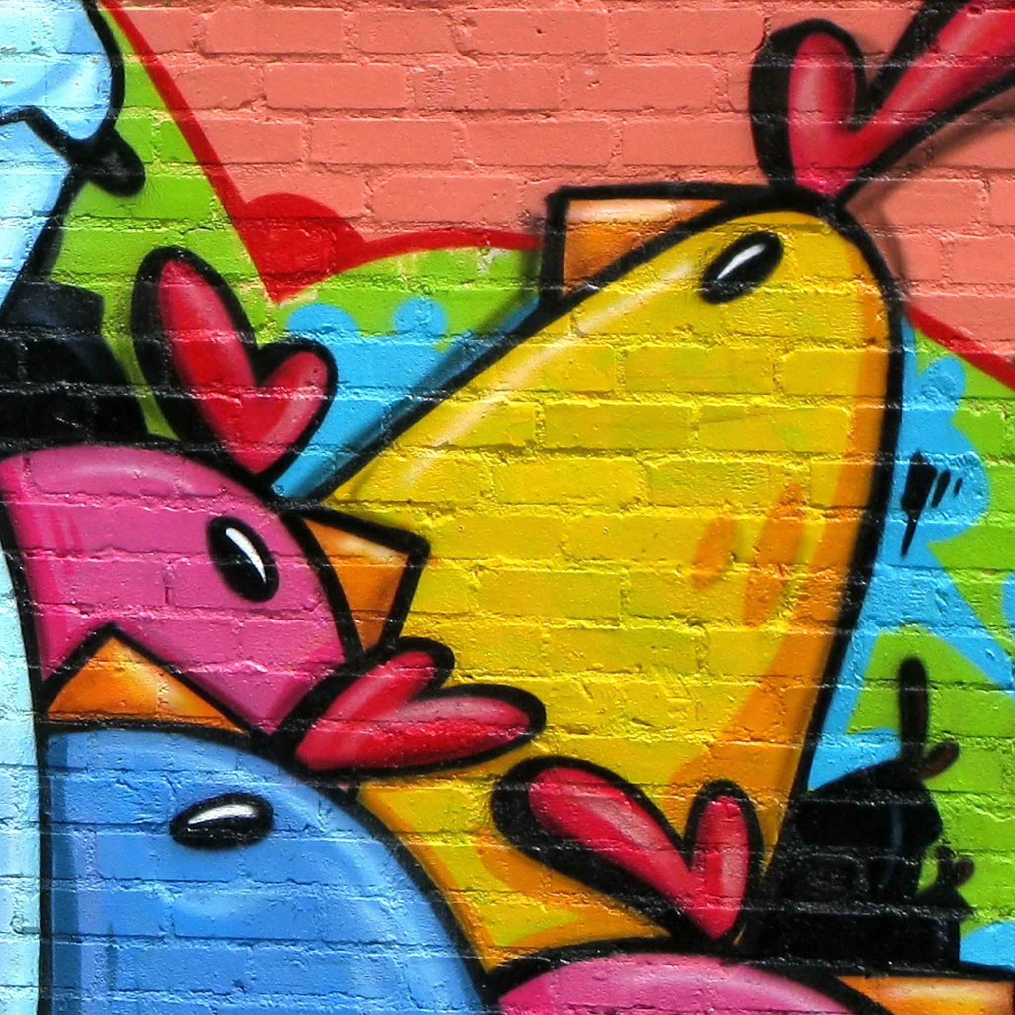 Angry Birds Brick Wall Graffiti iPad Air wallpaper 