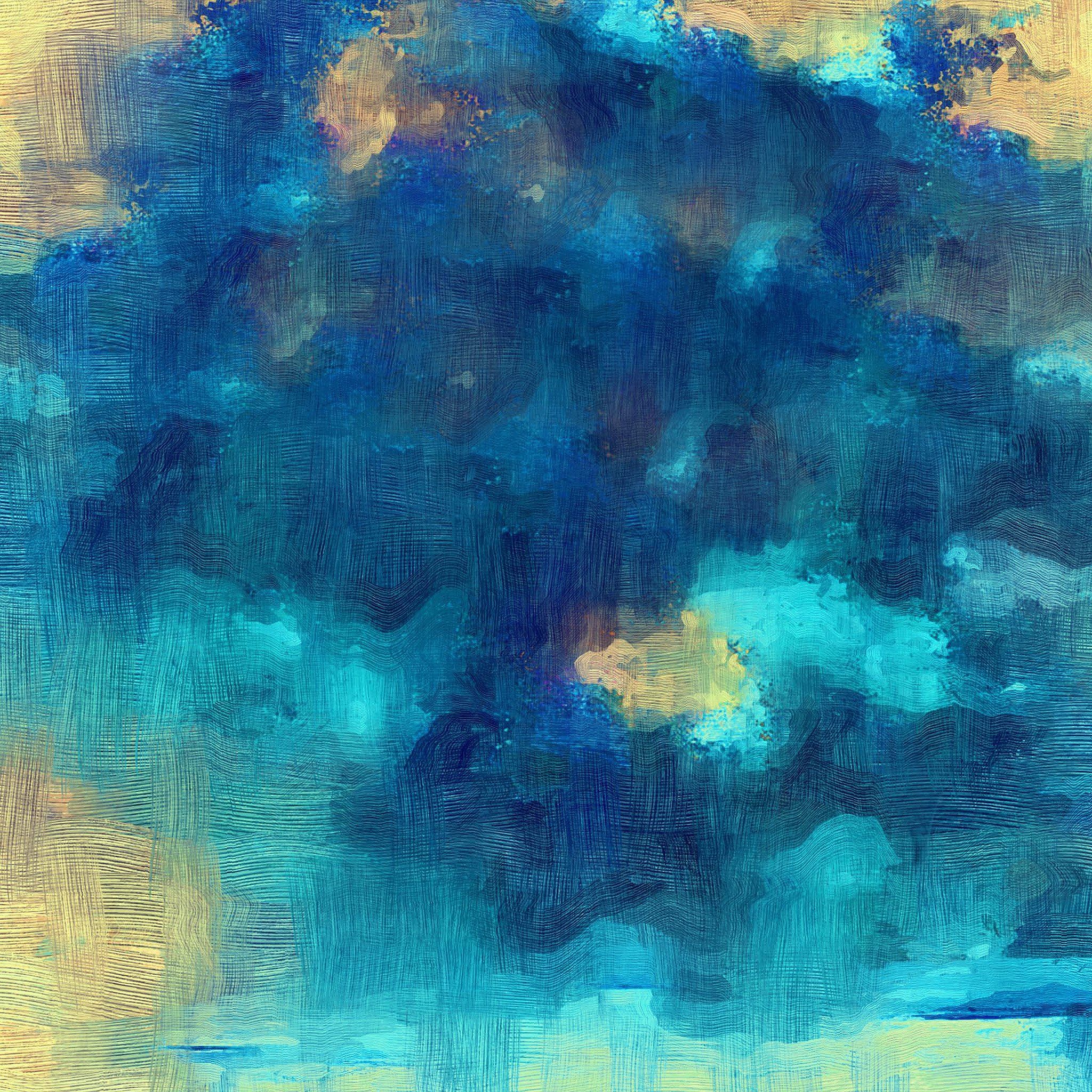 Samsung Galaxy Blue Texture Art Oil Painting Pattern iPad Air wallpaper 