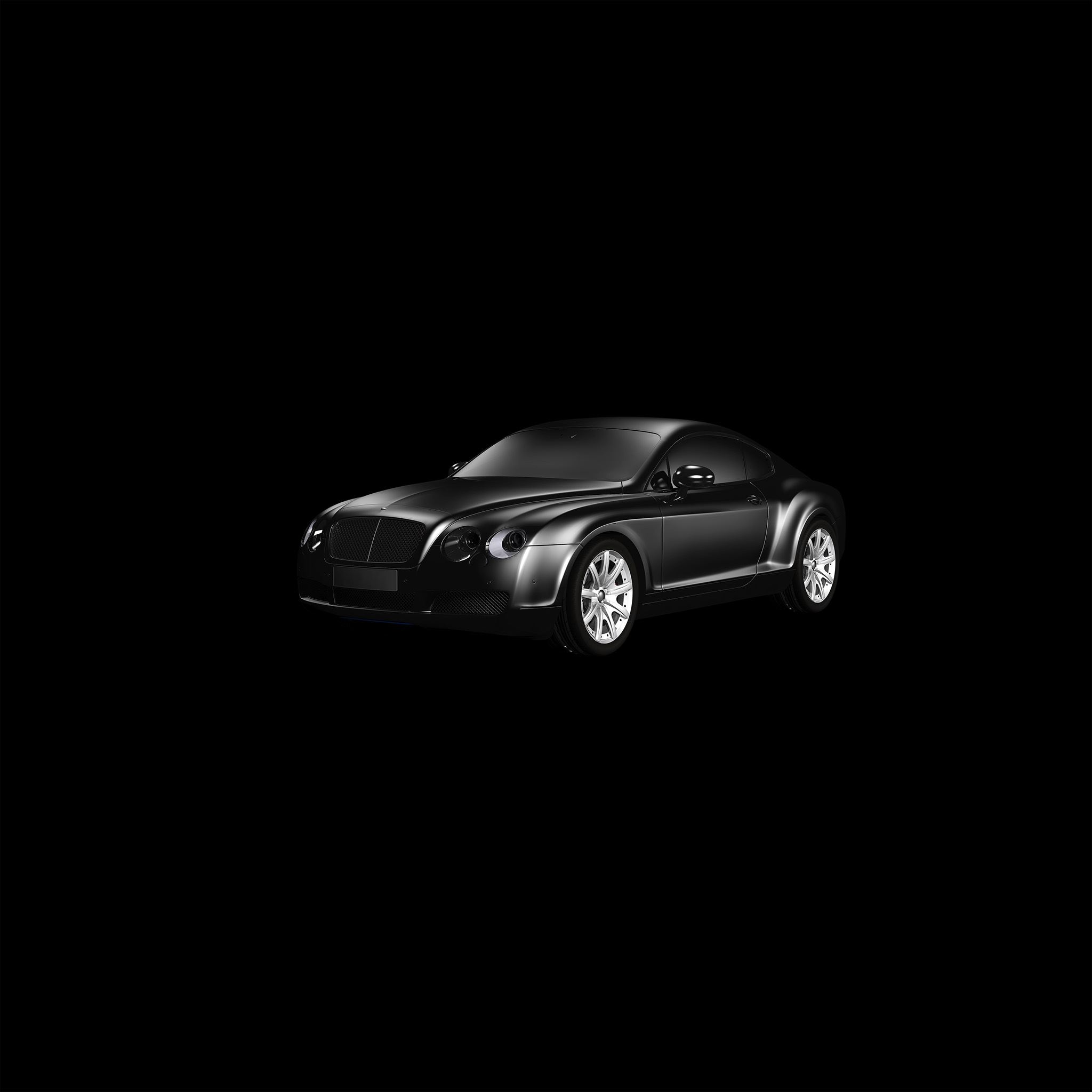 Car Bentley Dark Black Limousine Art Illustration iPad Air wallpaper 