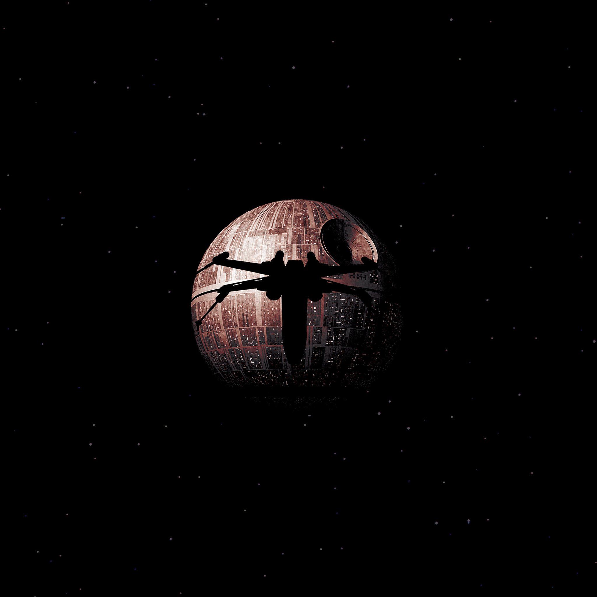 Rogue One Dark Space Starwars Poster Illustration Art iPad Air wallpaper 