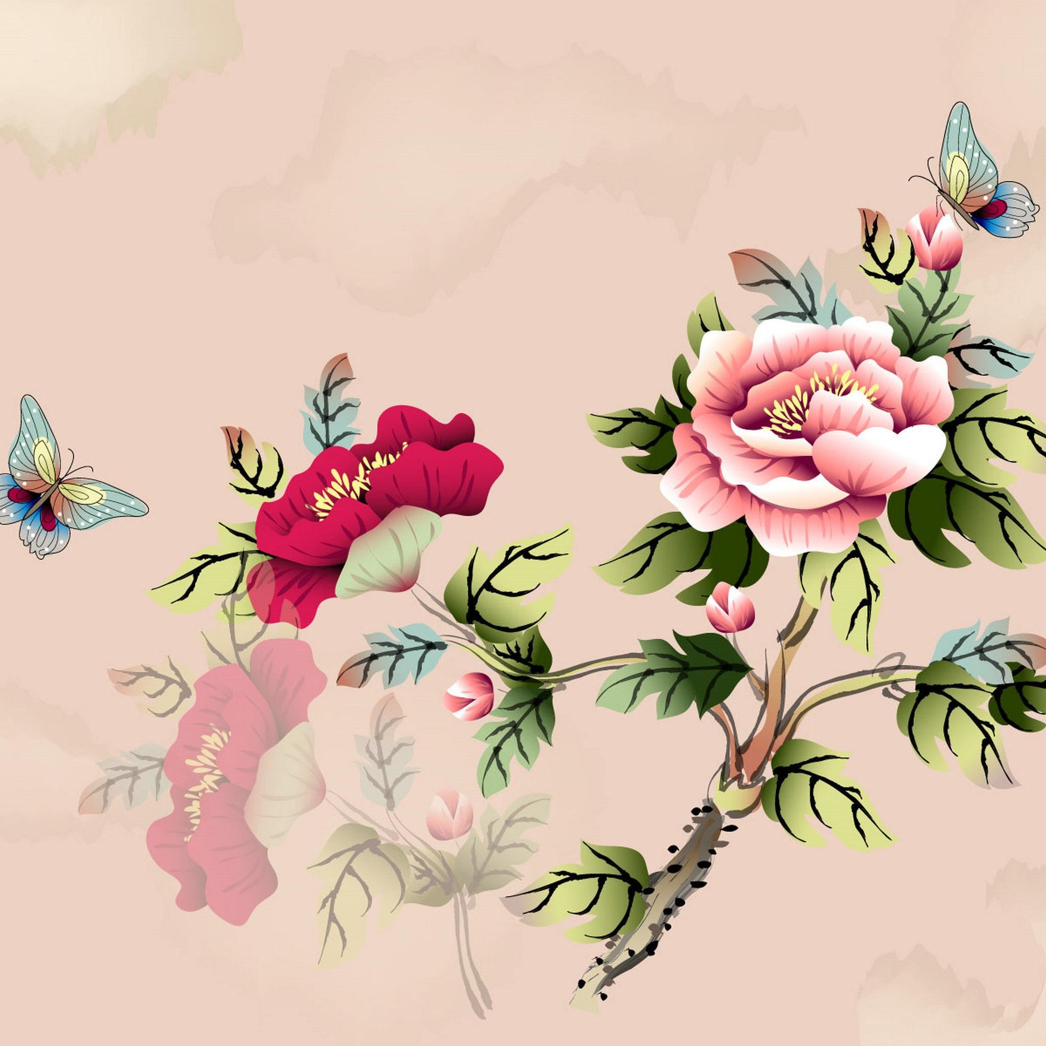 Vintage Floral Pattern Background iPad Air wallpaper 