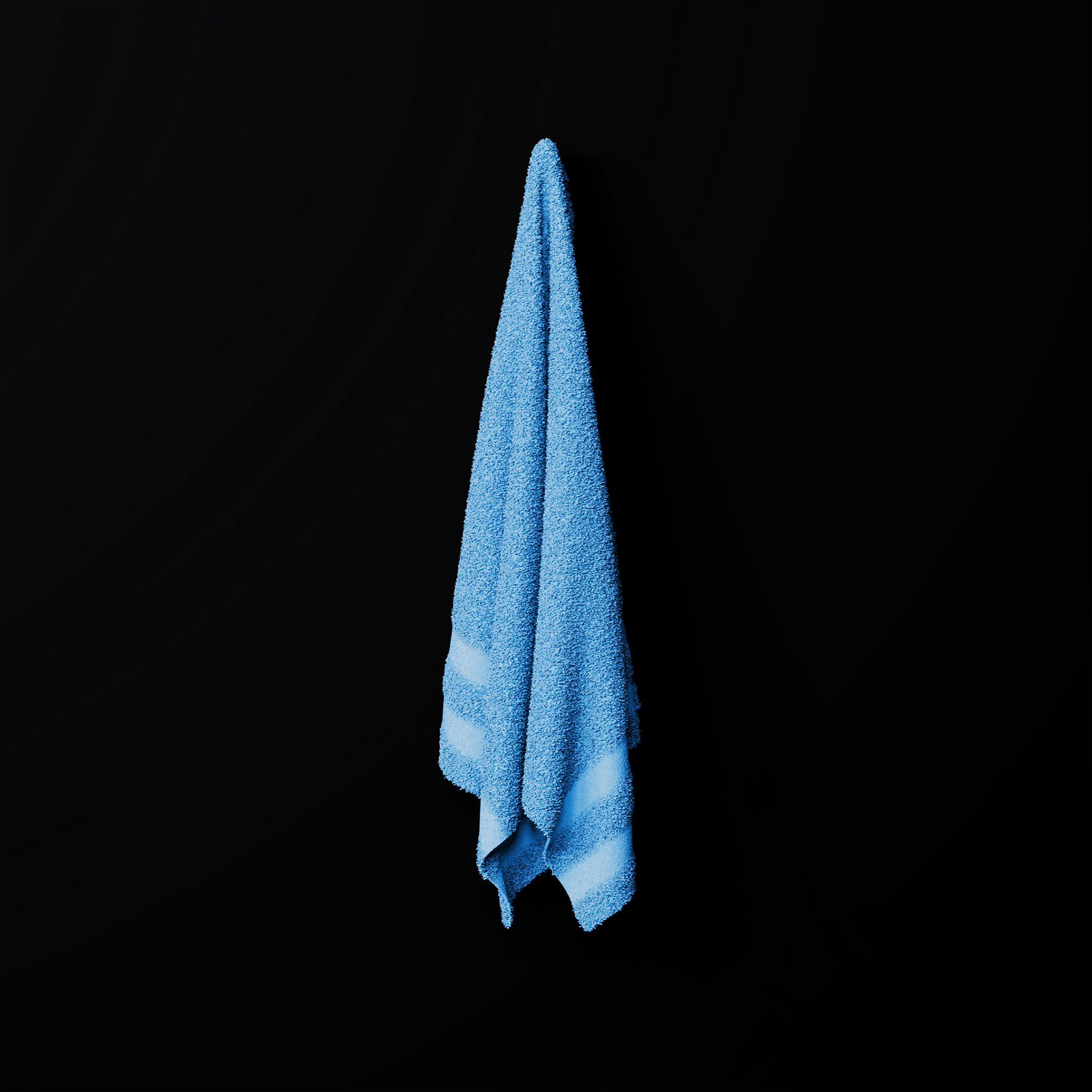 Towel Blue Minimal Dark Illustration Art iPad Air wallpaper 