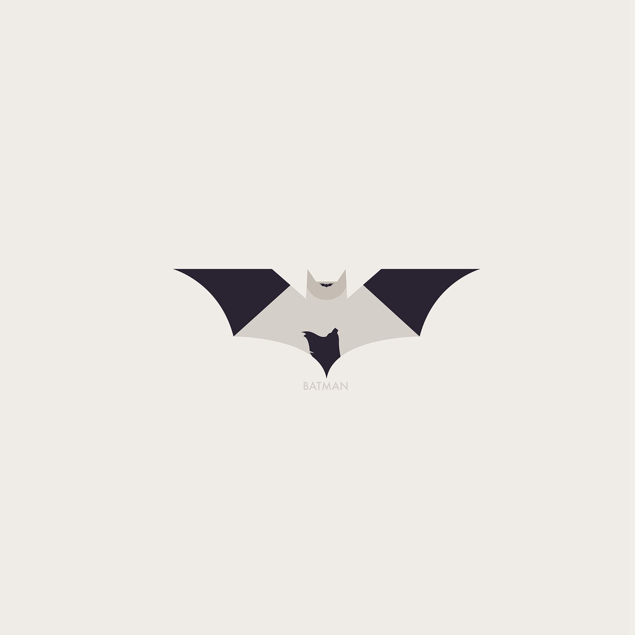 Batman Simple Minimal Logo Illust Art iPad Air wallpaper 