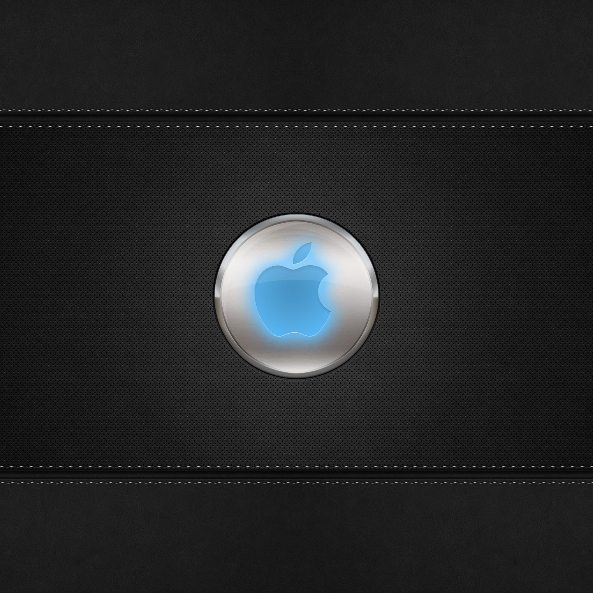 Blue Glow Apple Logo iPad Air wallpaper 