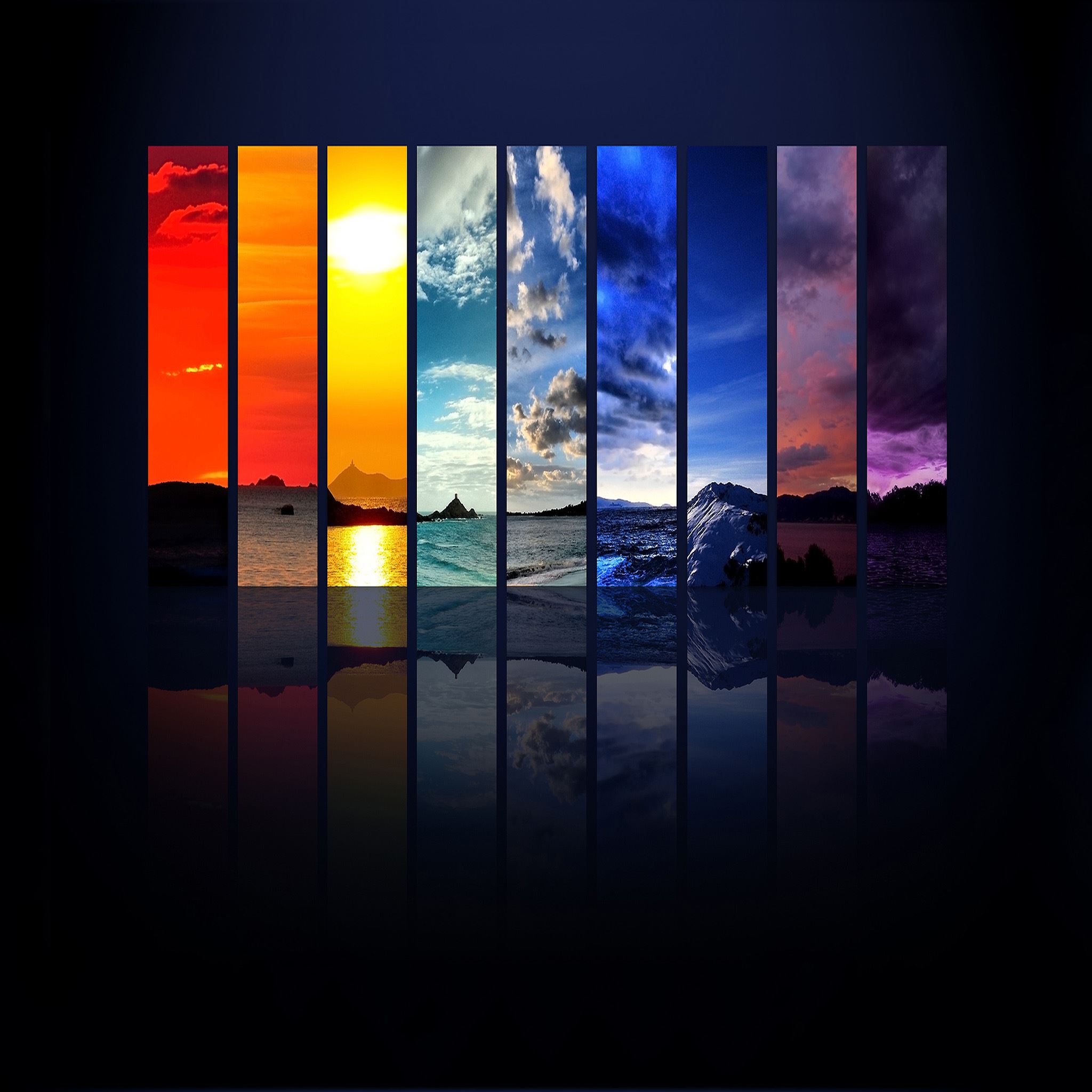 Rainbow Scenery iPad Air wallpaper 