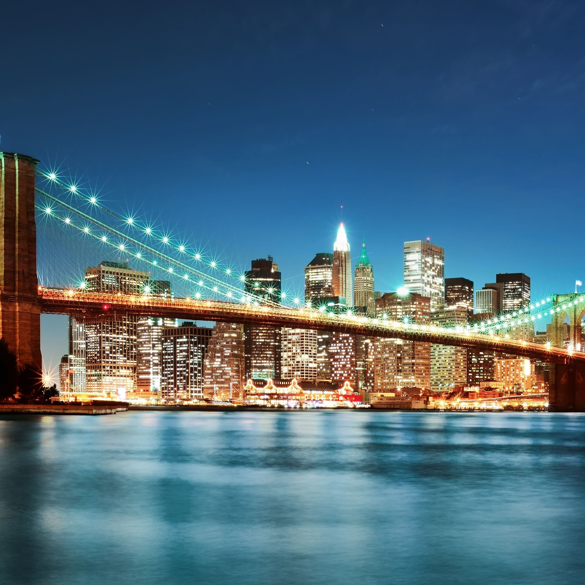 New York City Night Lights iPad Air wallpaper 