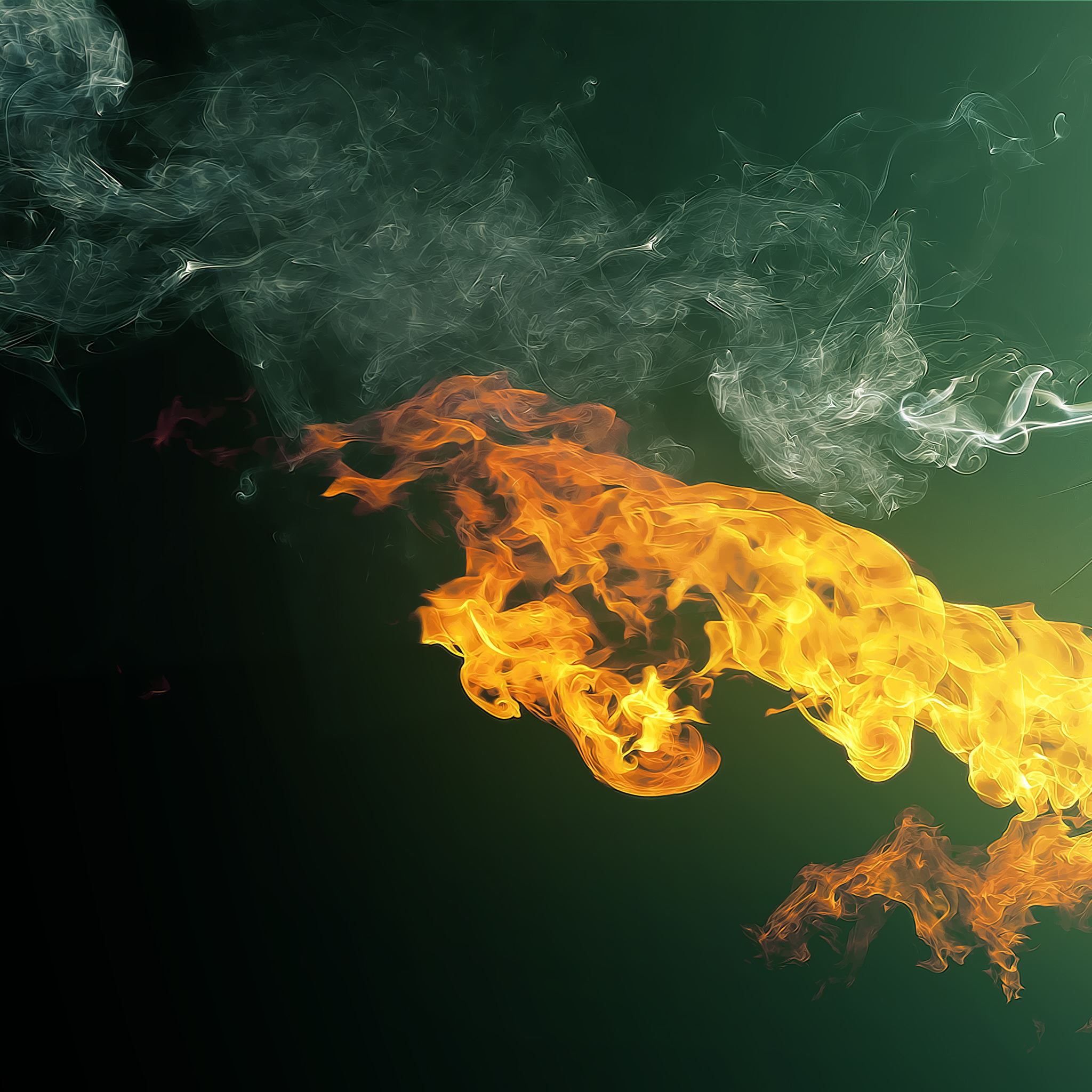 Fire and Smoke iPad Air wallpaper 