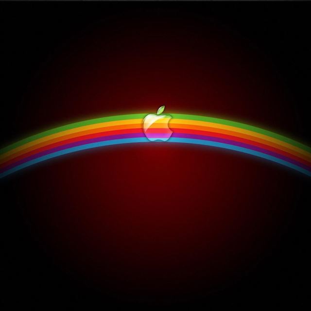 Rainbow Apple Logo iPad wallpaper 