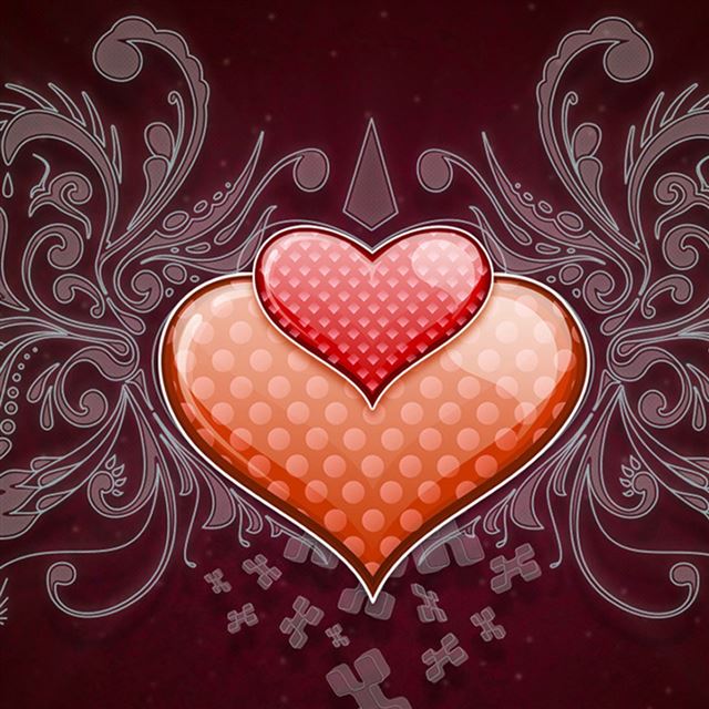 Heart Love Vector Wide iPad wallpaper 