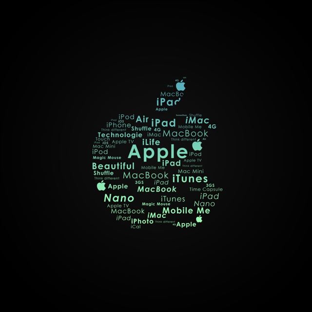 Apple Logo Typography iPad wallpaper 