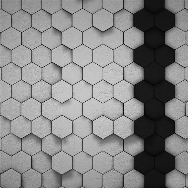 Hexagons 3d iPad wallpaper 