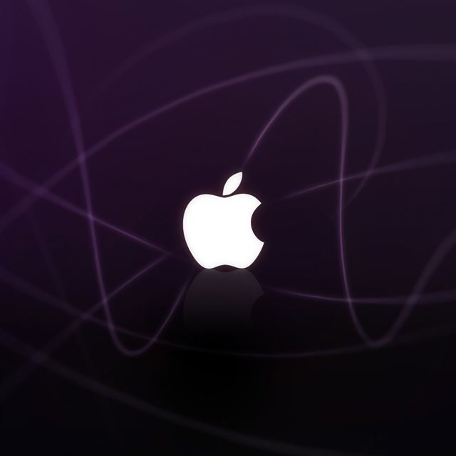 Apple Logo Purple Waves iPad wallpaper 