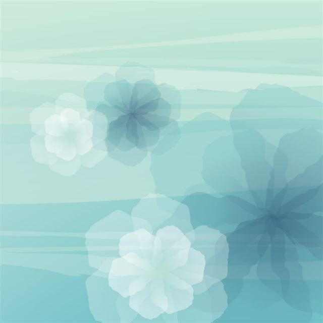 Blue Flowers iPad wallpaper 