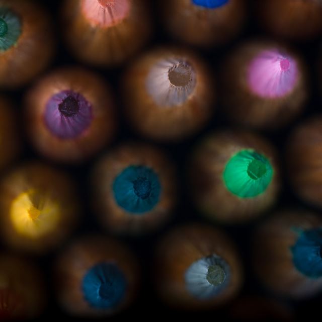 Colored pencils tops iPad wallpaper 