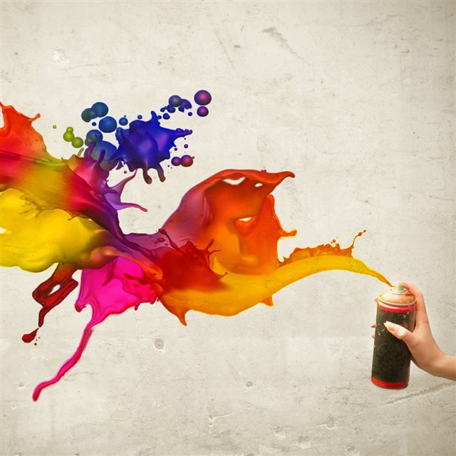 Colors Spray iPad wallpaper 