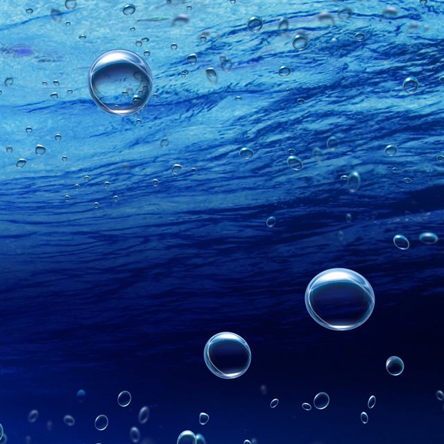 Underwater bubbles iPad wallpaper 