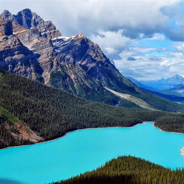 Canada Blue Lake iPad wallpaper 