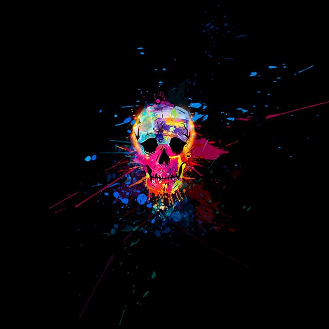 Skull Colorful  iPad wallpaper 