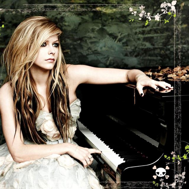 Avril Piano Singer Music Female iPad wallpaper 