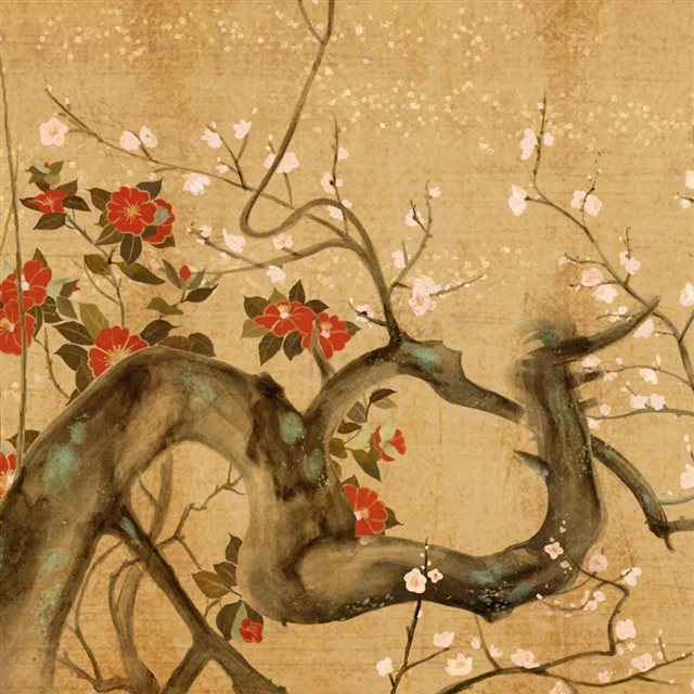 Cherry Tree Artistic iPad wallpaper 
