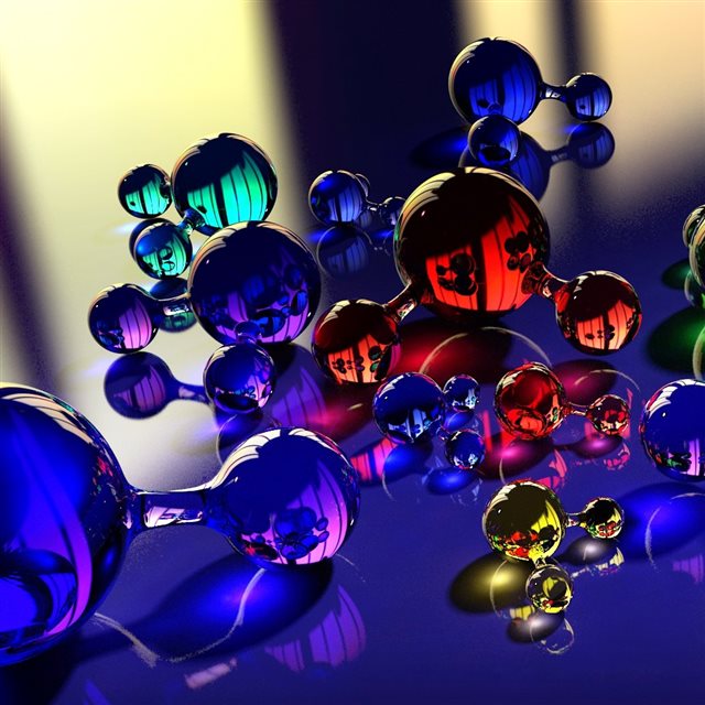 Molecule Stress Ball iPad wallpaper 
