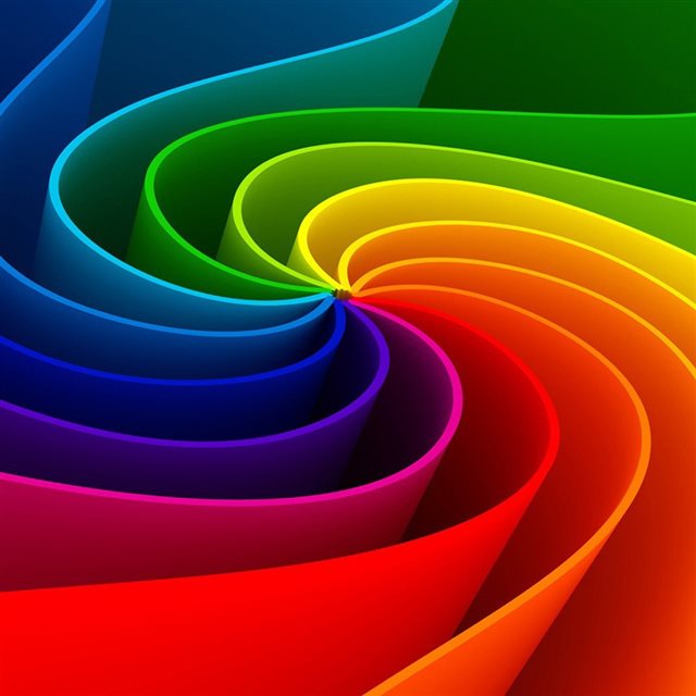 3D Abstract Rainbow iPad wallpaper 