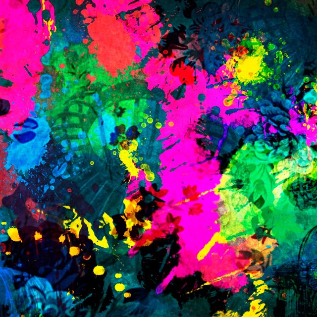 Colorful Paint Splatter  iPad wallpaper 