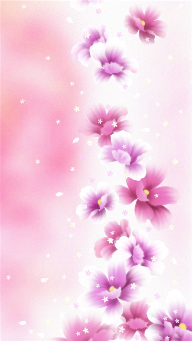 Dreamy Pink Flower Bouquet iPhone 8 wallpaper 