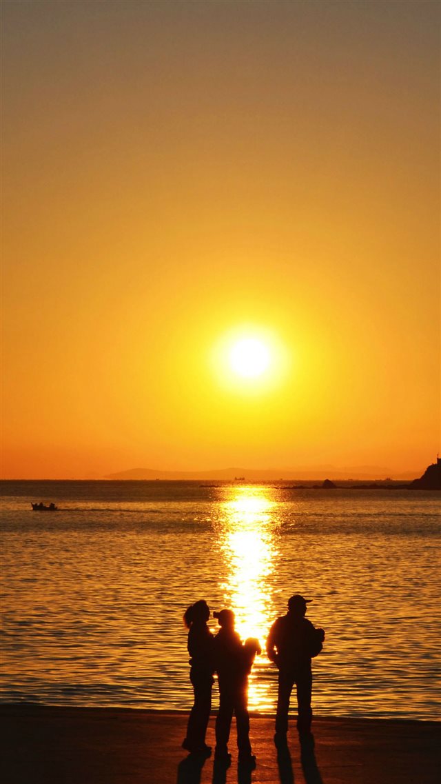 Nature Sea Sunset  iPhone 8 wallpaper 