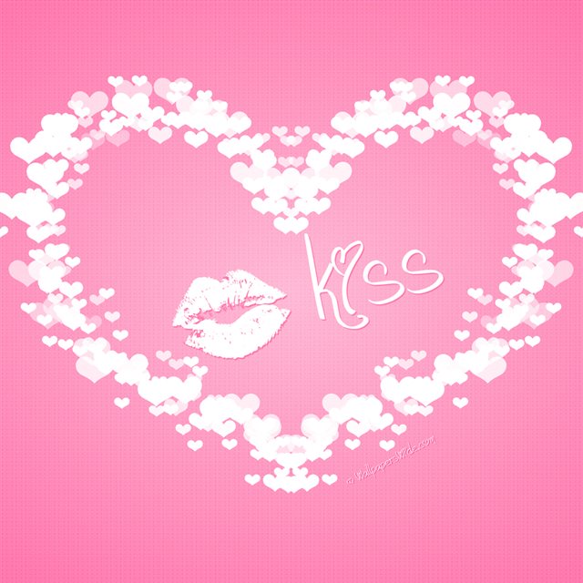 Valentines' Day Love Kiss iPad wallpaper 