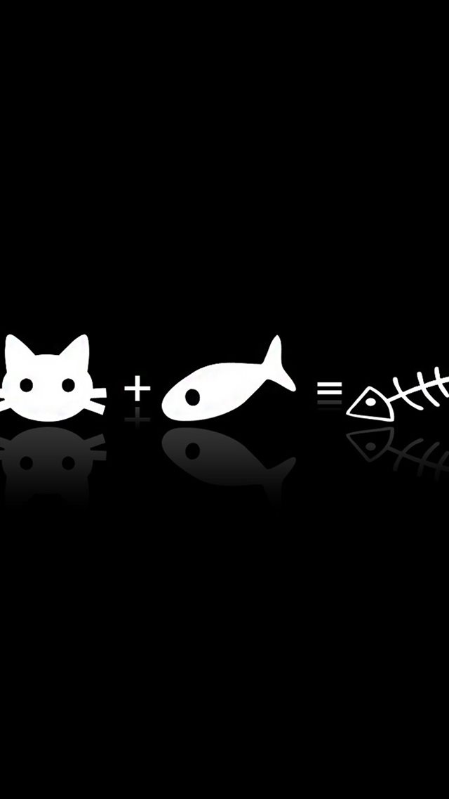 Cat Like Fish Art iPhone 8 wallpaper 