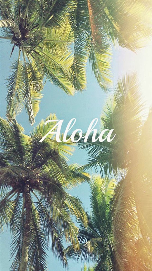 Aloha Palm Trees iPhone 8 wallpaper 