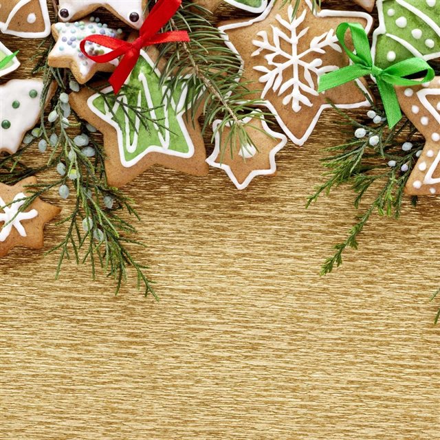 Merry  Christmas Cookies iPad wallpaper 