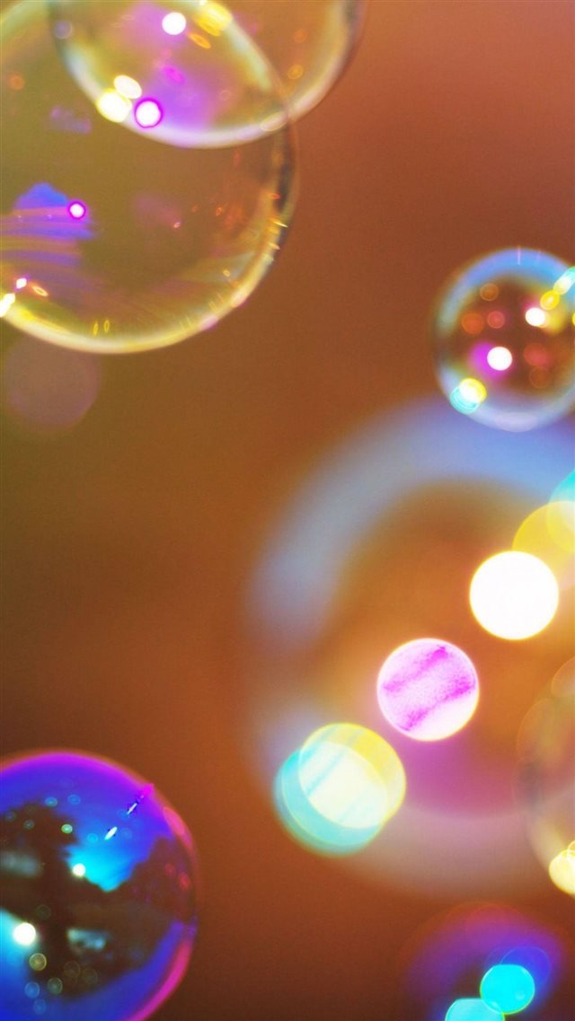 Colorful Soap Bubbles iPhone 8 wallpaper 
