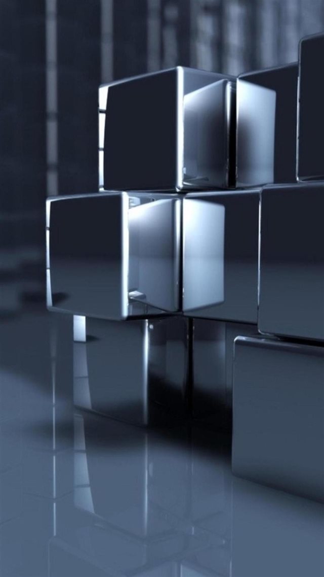 Abstract 3D Cubes iPhone 8 wallpaper 