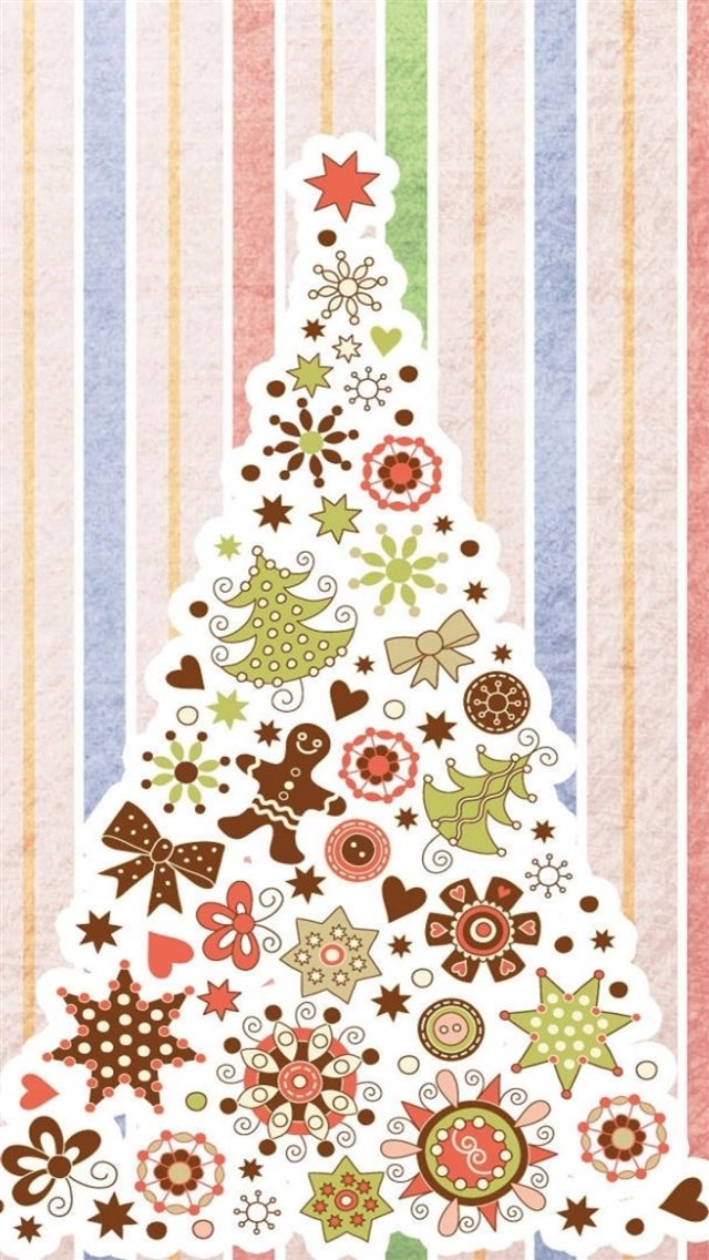 Christmas Tree Pattern Background iPhone 8 wallpaper 