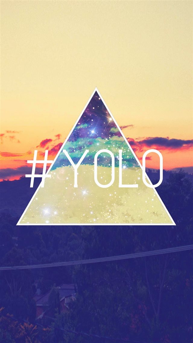 YOLO You Only Live Once Retro iPhone 8 wallpaper 