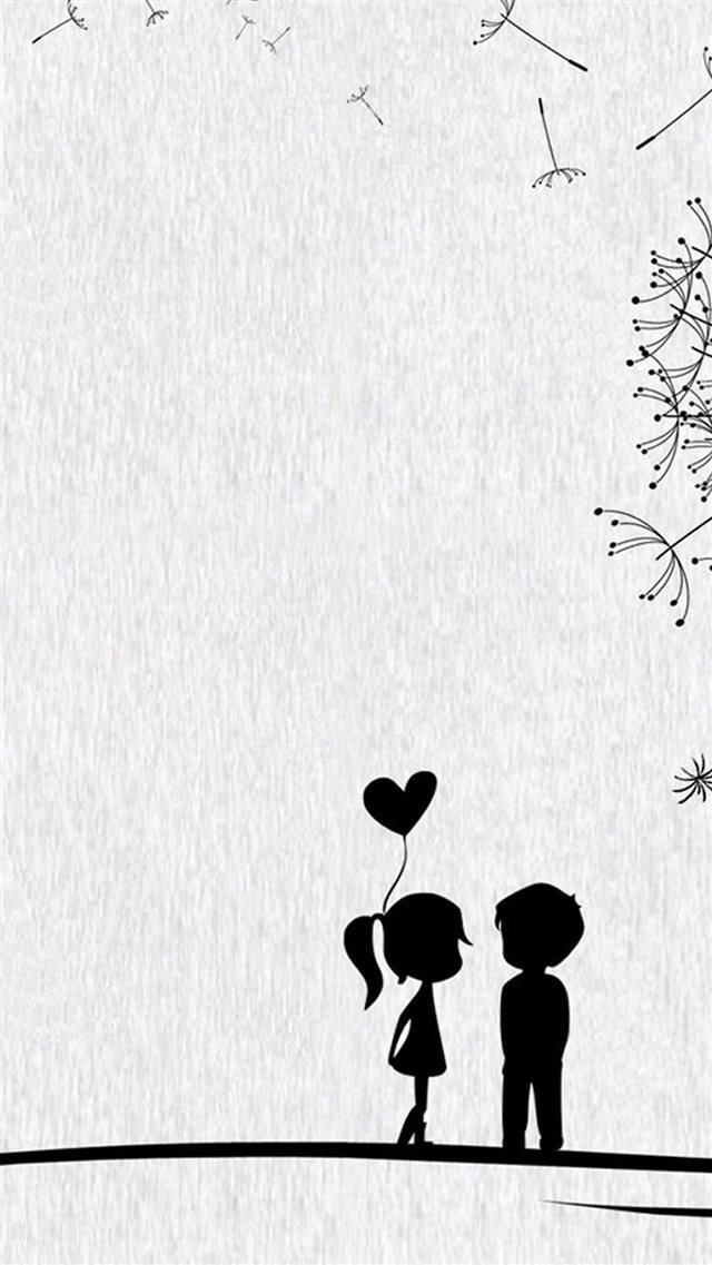 Cute Sweet Love Little Couple iPhone 8 wallpaper 