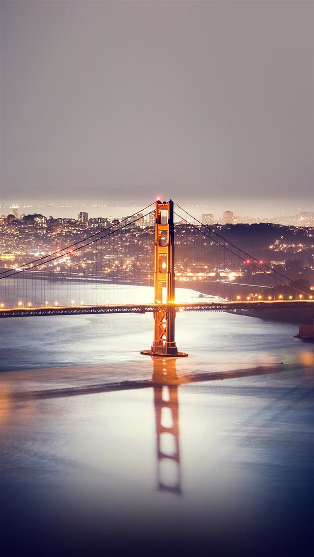 Long Bridge At Night iPhone 8 wallpaper 