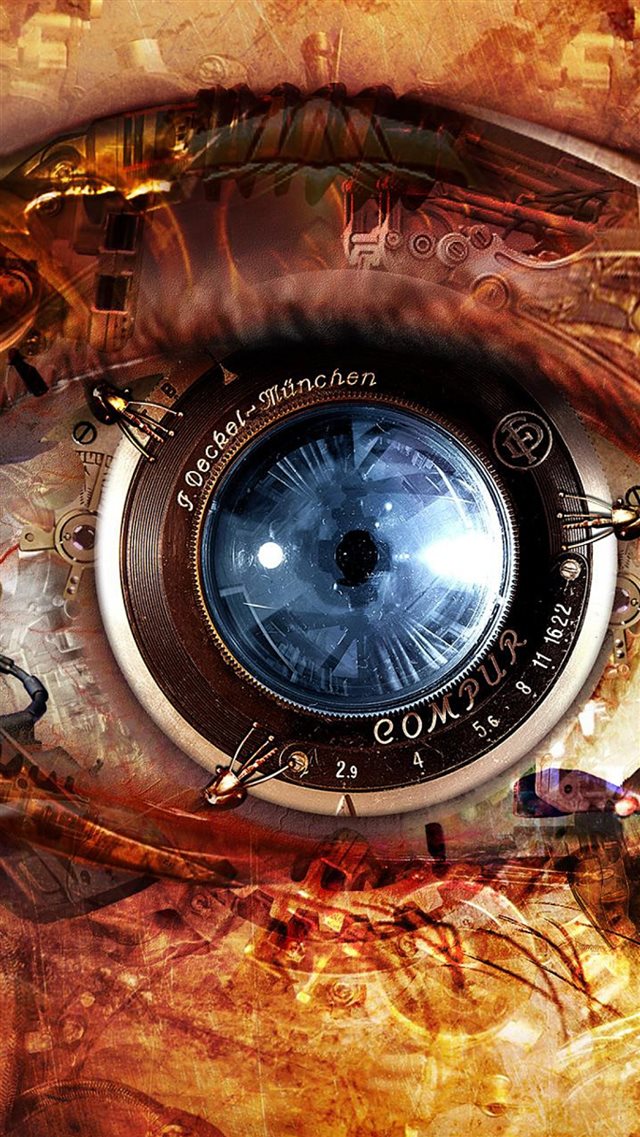 Mechanical Eye Steampunk  iPhone 8 wallpaper 