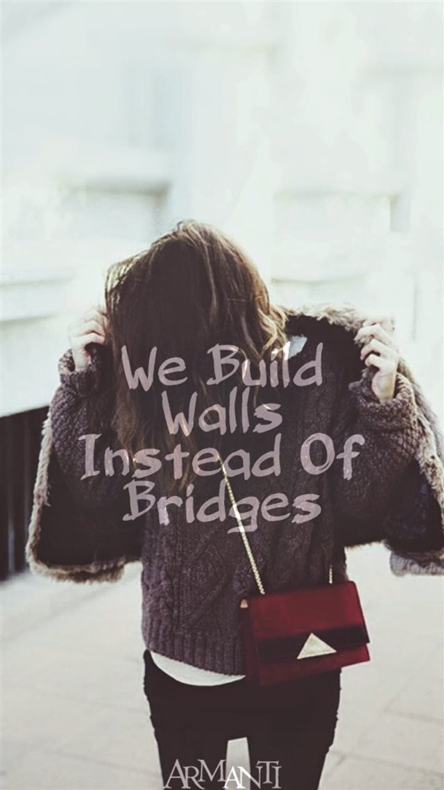 We Build Walls Instead Of Bridges iPhone 8 wallpaper 
