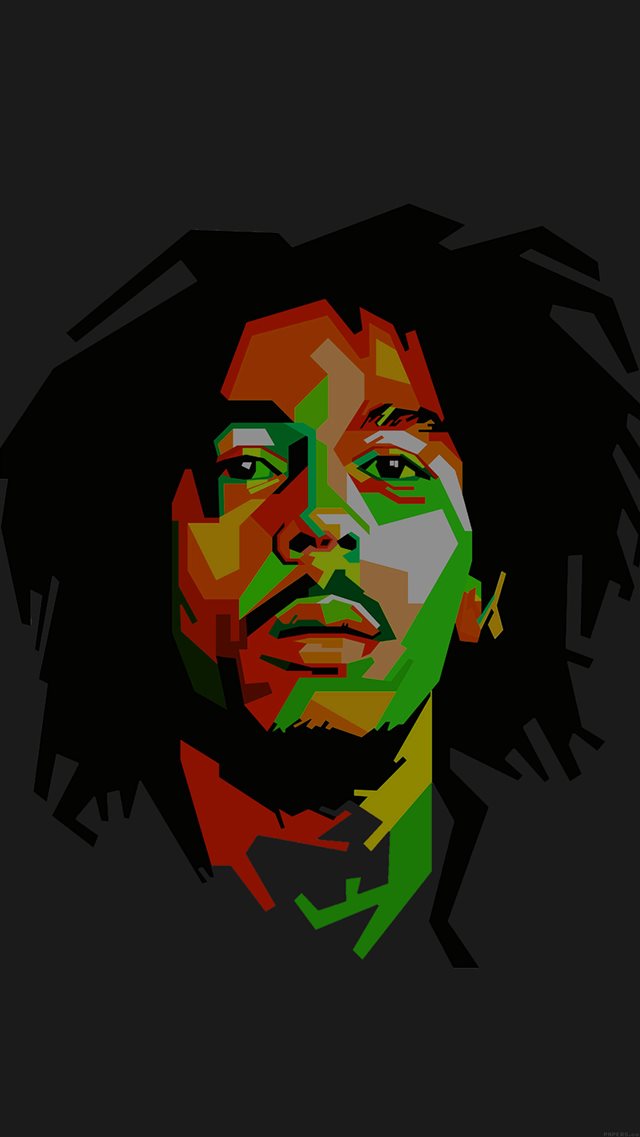 Bob Marley Dark Art Illust Music Reggae Celebrity iPhone 8 wallpaper 