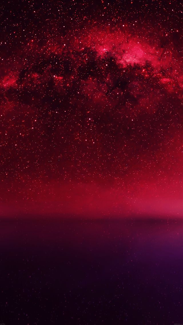 Cosmos Red Night Live Lake Space Starry iPhone 8 wallpaper 