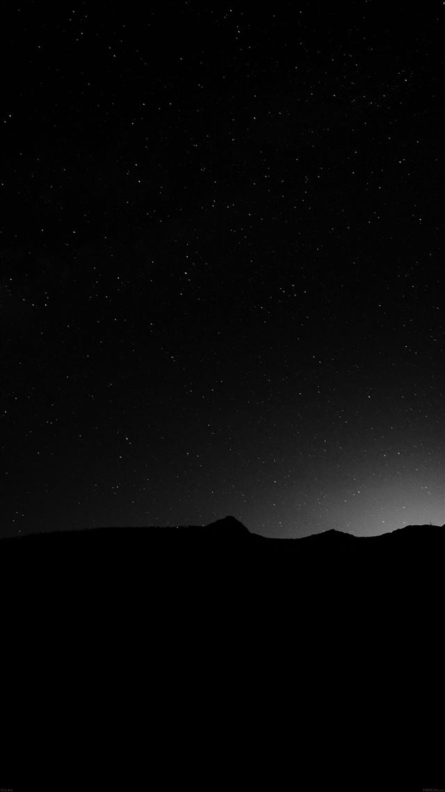 Night Sky Silent Wide Mountain Star Shining Nature iPhone 8 wallpaper 