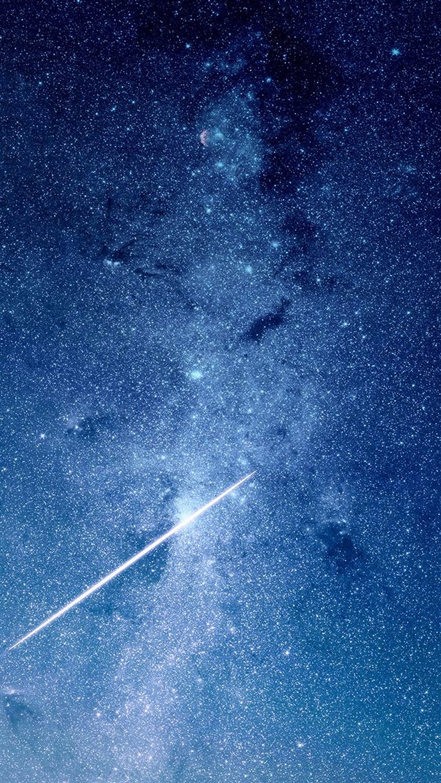 Star Night Space Blue Galaxy Nature iPhone 8 wallpaper 